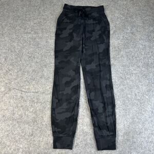 Lululemon Ready To Rulu Jogger Sweatpants Womens 2 Black Camo Athleisure